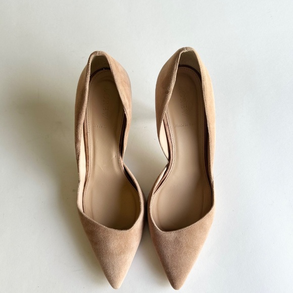 J. Crew Cream Suede Leather Point Toe Pumps size 9.5 - Picture 6 of 14
